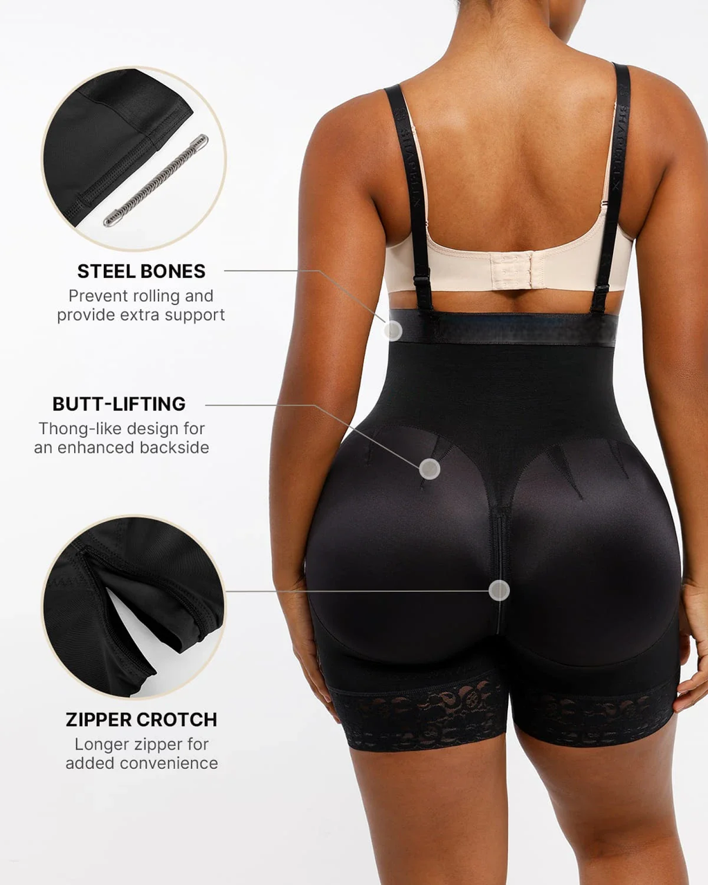 Skinova CurveAir™ Tummy Compression Bodysuit Shaper With Butt Lifter